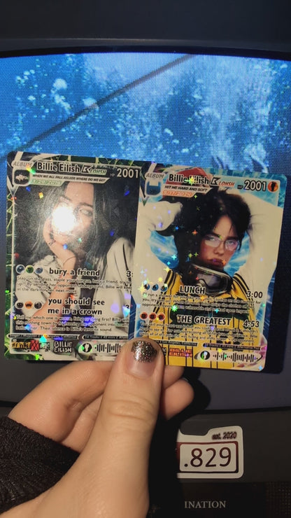 Billie Eilish Holographic Trading Card Set