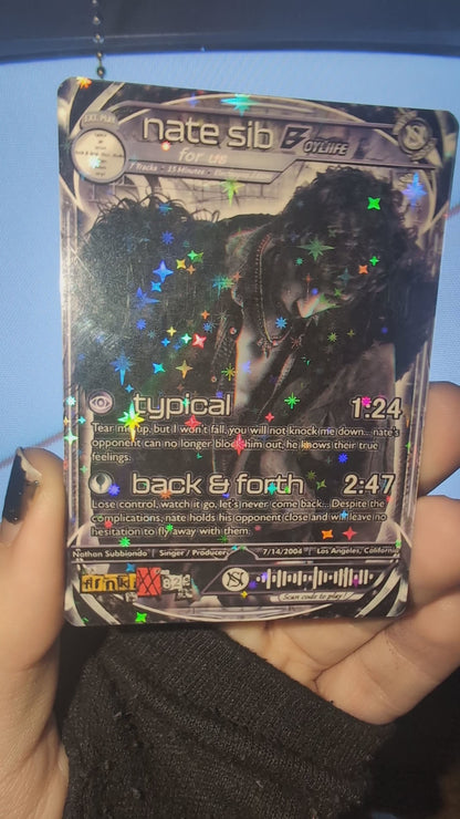 nate sib Holographic Trading Card