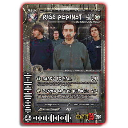 Rise Against Holographic Trading Card