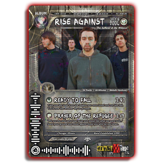 Rise Against Holographic Trading Card
