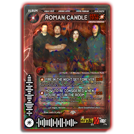 Roman Candle Holographic Trading Card