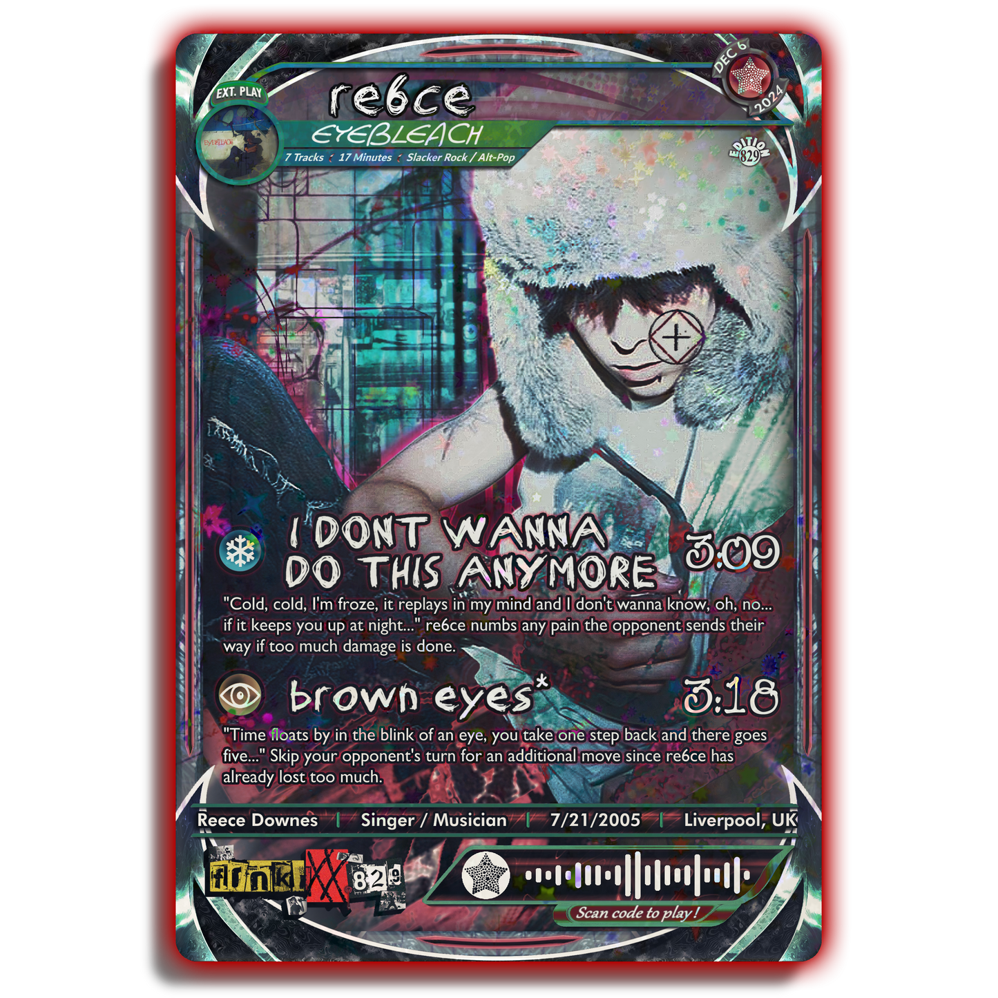 re6ce Holographic Trading Card
