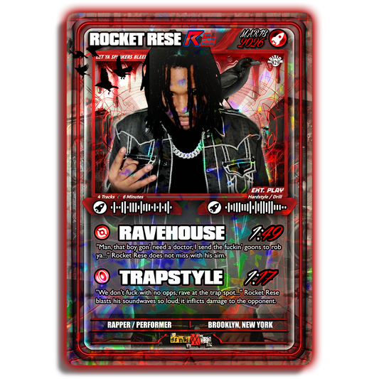 Rocket Rese Holographic Trading Card