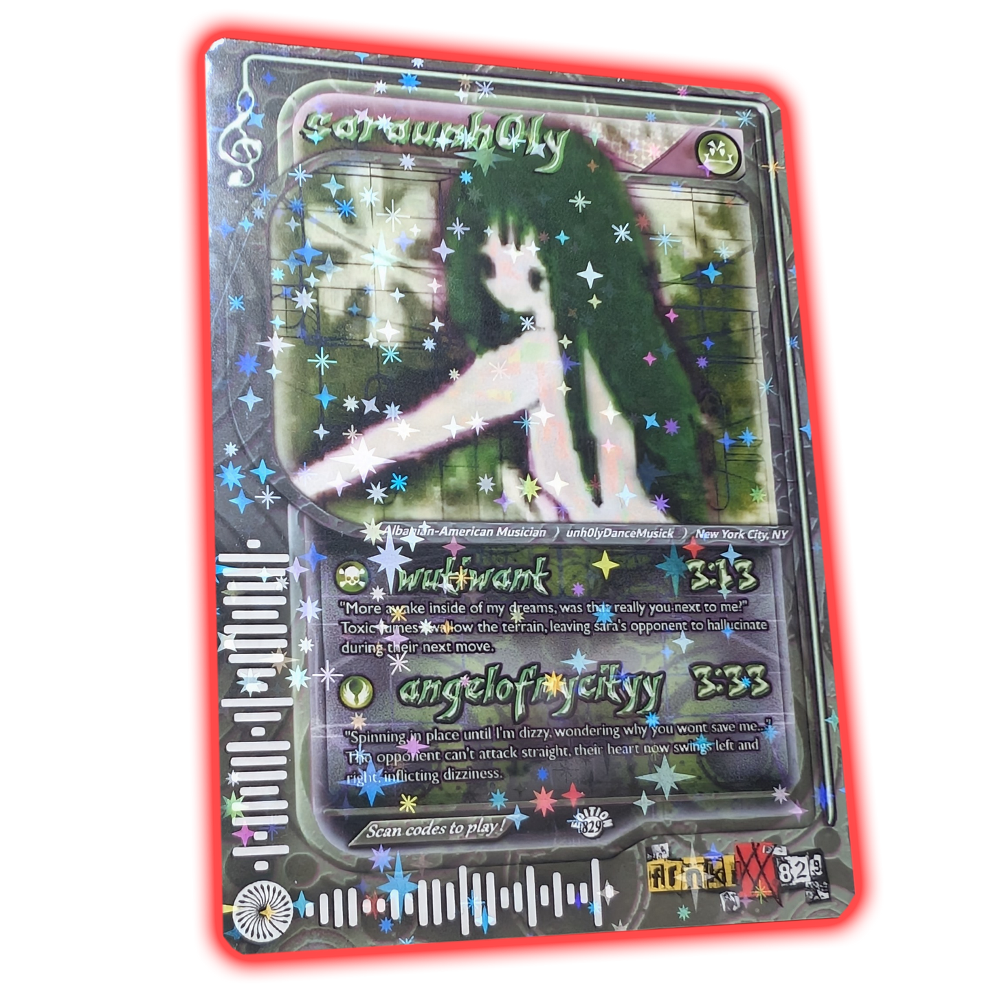 saraunh0ly Holographic Trading Card