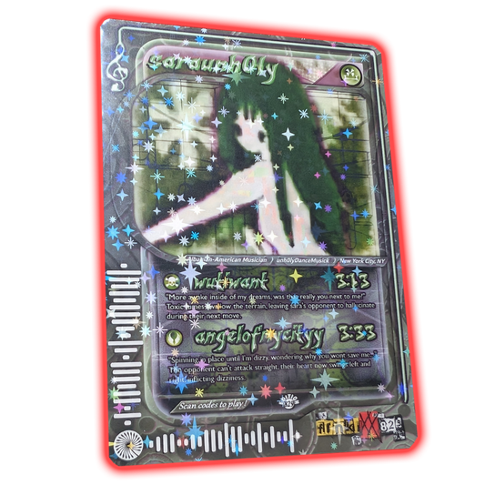 saraunh0ly Holographic Trading Card