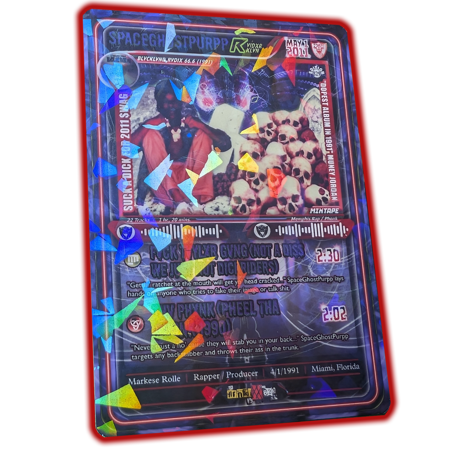 SpaceGhostPurpp Holographic Trading Card