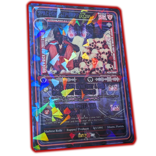 SpaceGhostPurpp Holographic Trading Card