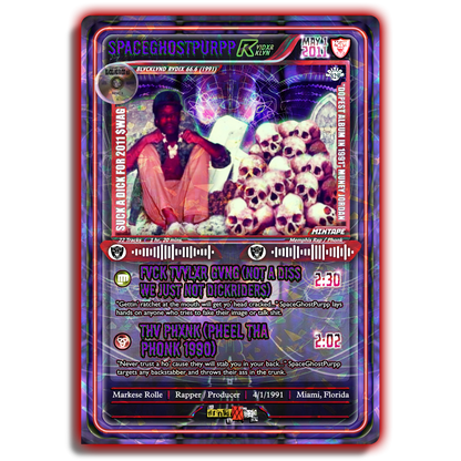 SpaceGhostPurpp Holographic Trading Card