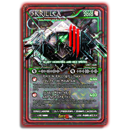 Skrillex Holographic Trading Card
