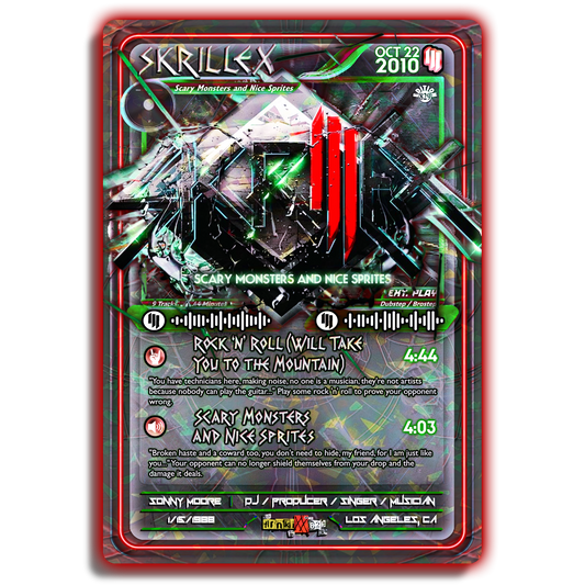 Skrillex Holographic Trading Card