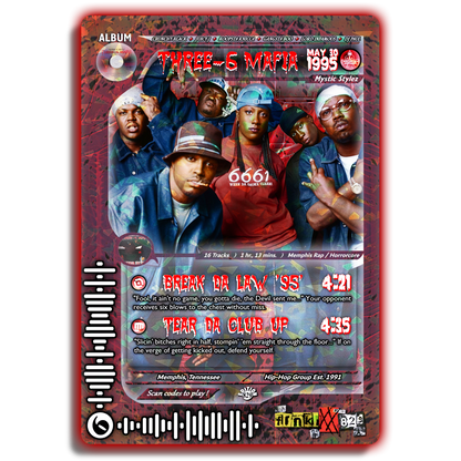 Three 6 Mafia Holographic Trading Card