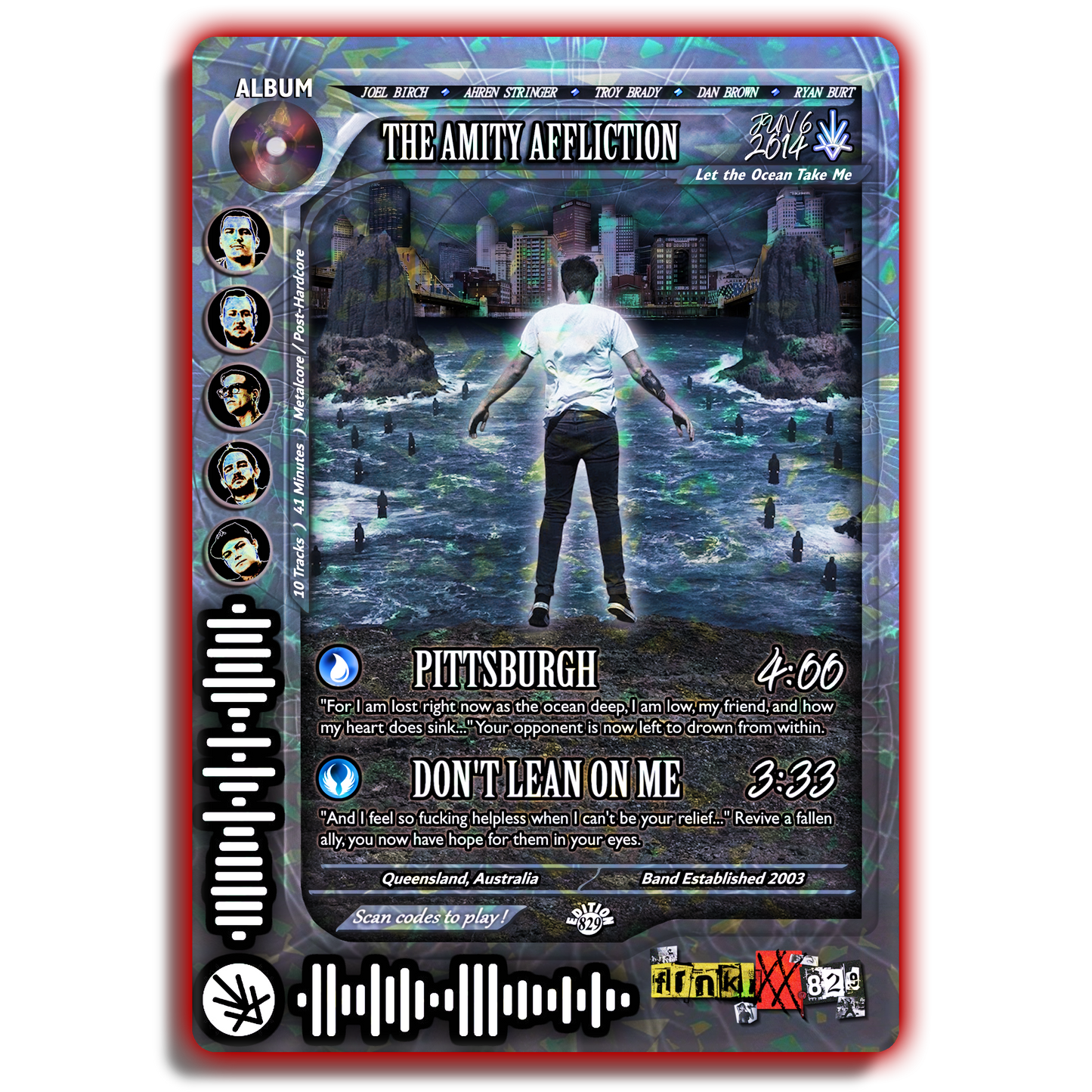 The Amity Affliction Holographic Trading Card