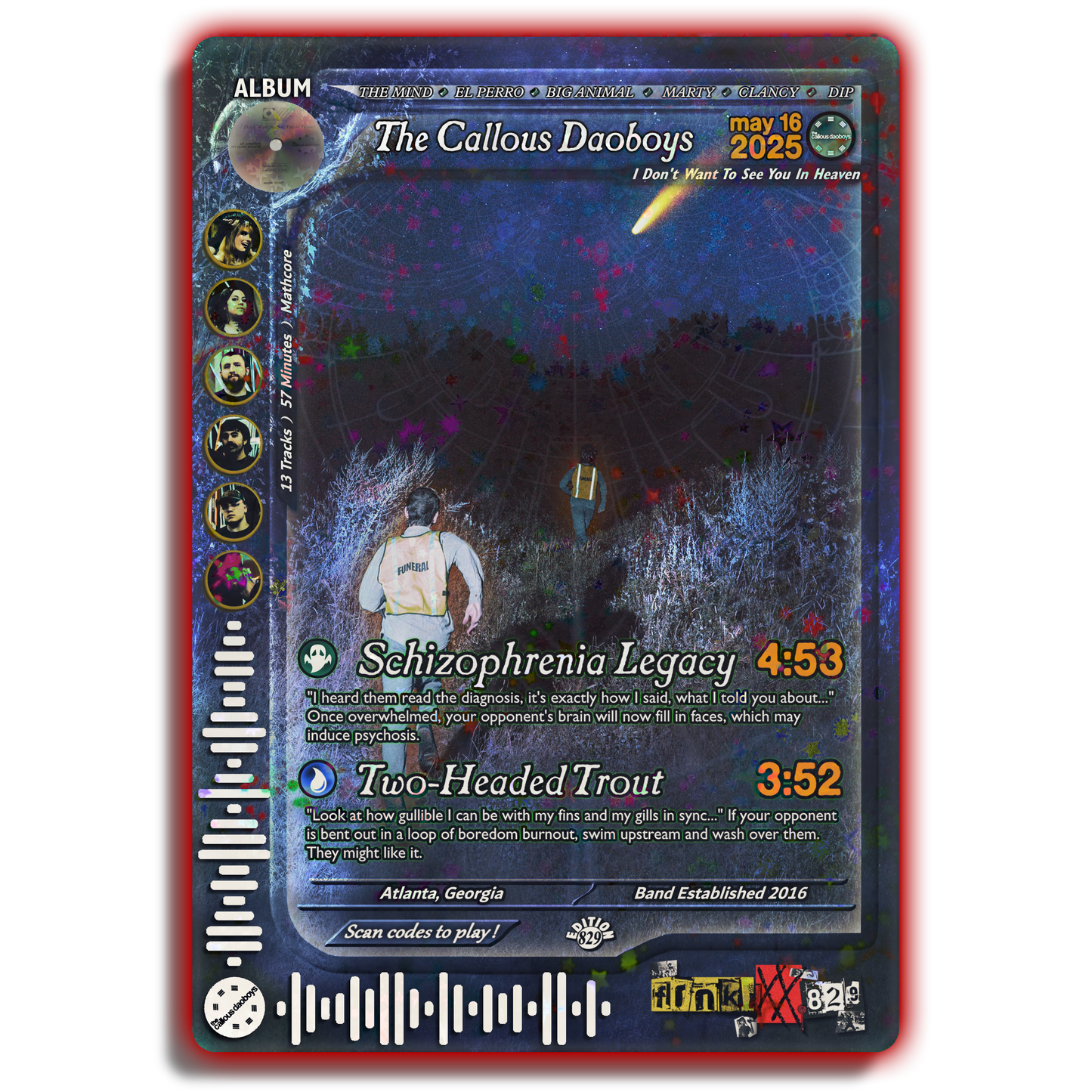 The Callous Daoboys Holographic Trading Card
