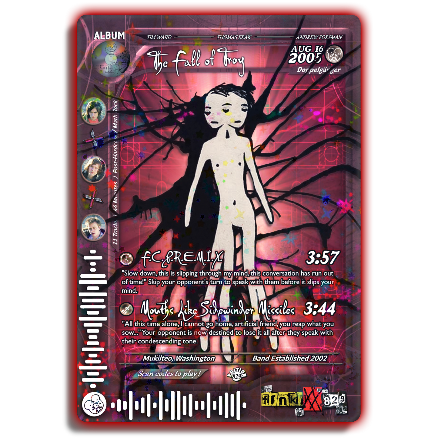 The Fall Of Troy Holographic Trading Card