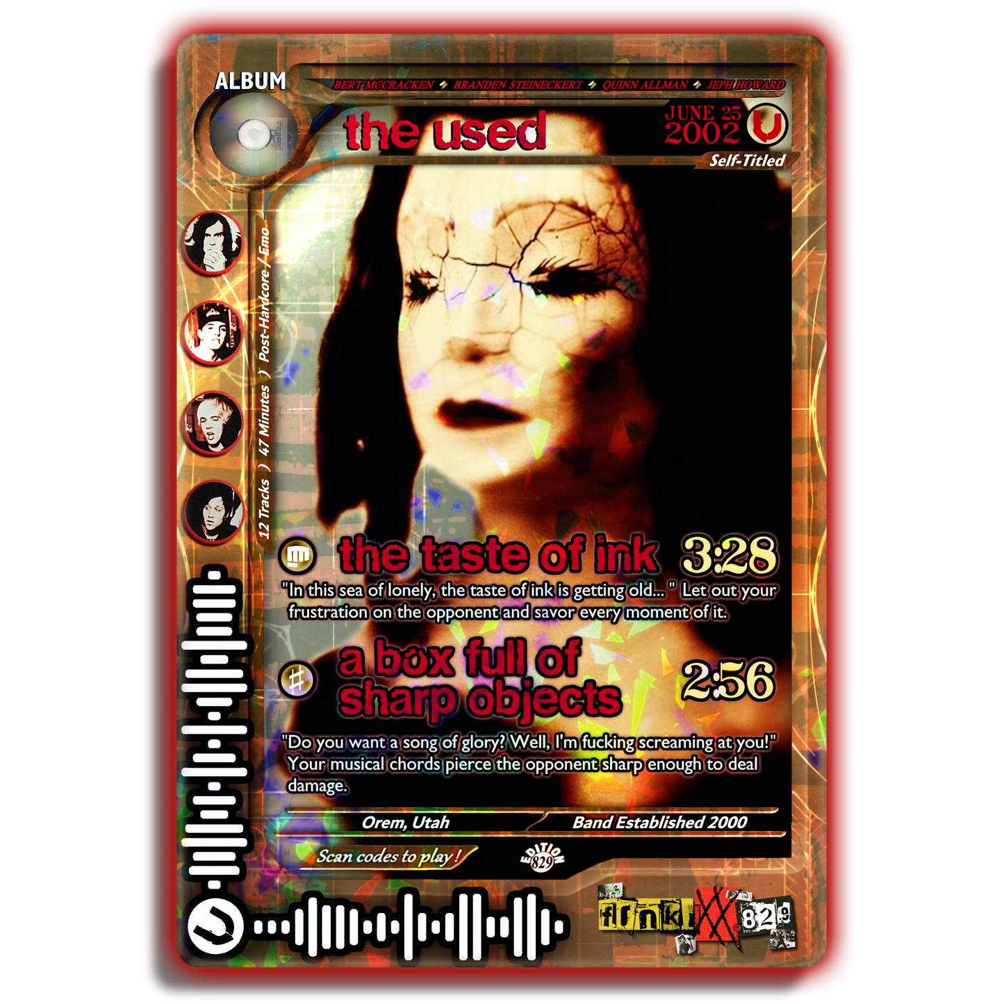 The Used Holographic Trading Card