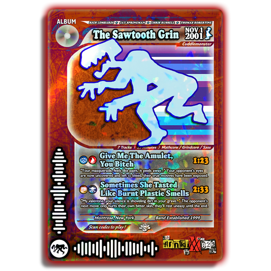 The Sawtooth Grin Holographic Trading Card