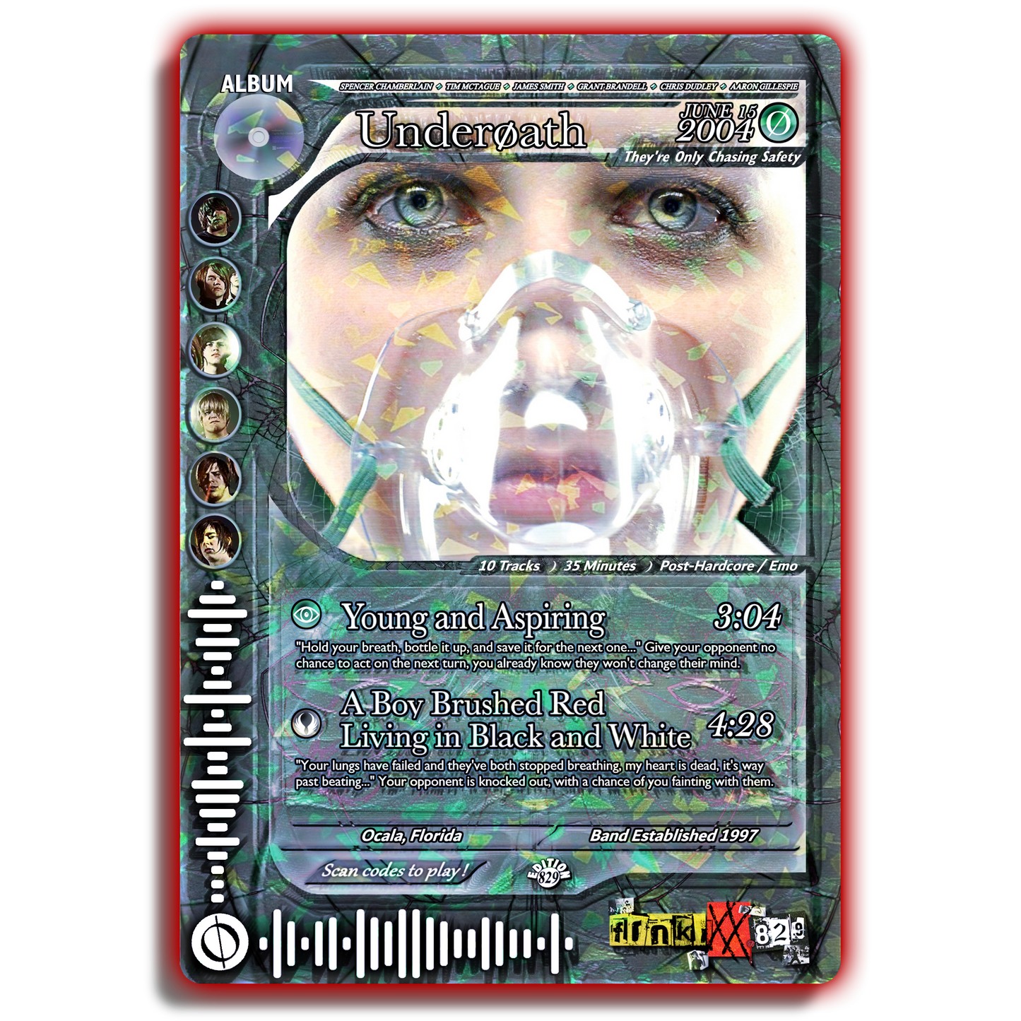 Underoath Holographic Trading Card Set
