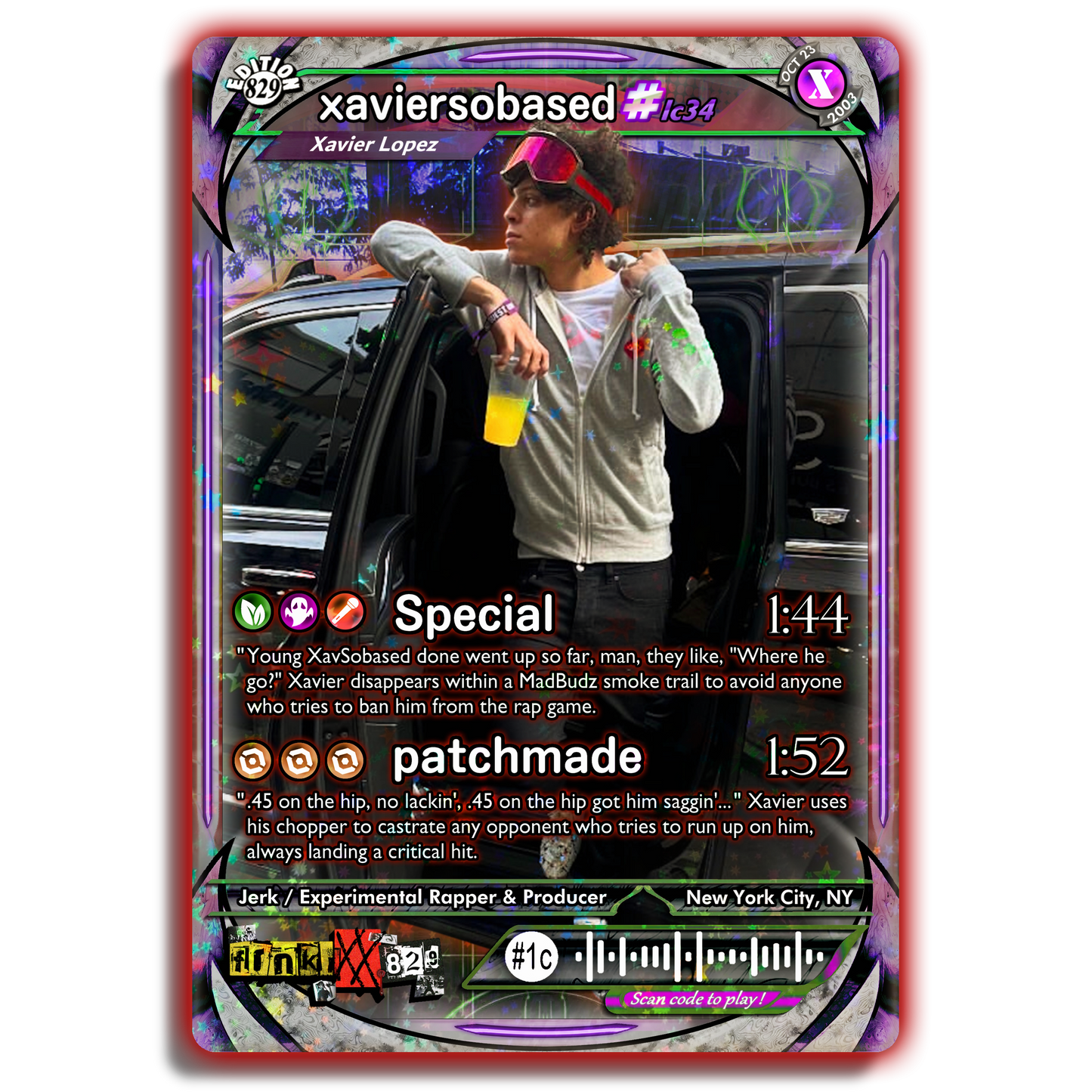 xaviersobased Holographic Trading Card Set